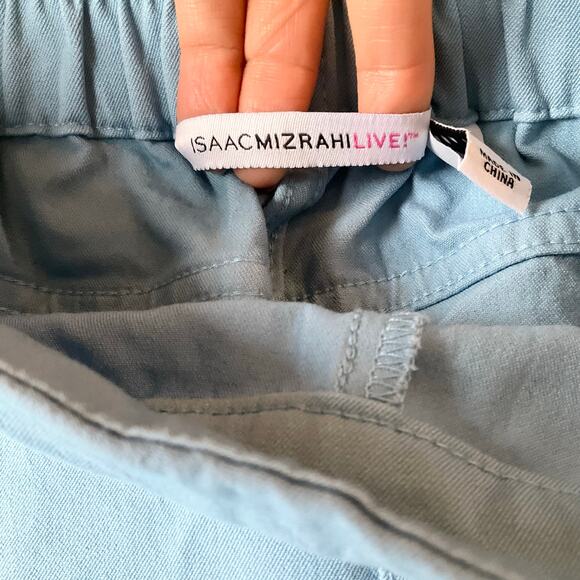 Issac Mizrahi Live! women Straight Leg Khaki Pants size 2, Light Blue - Picture 8 of 11